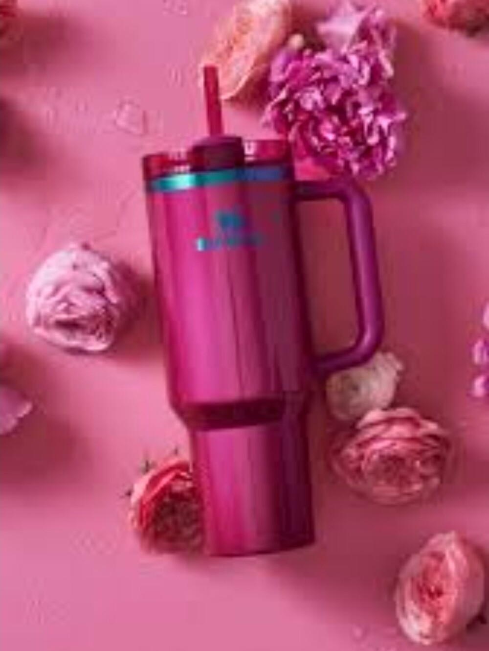 Stanley Pink/Magenta Limited Edition with Handle and Straw Nib 40 Oz
